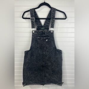 Wild Fable Black Jean/Denim Overall/Jumper Dress M Juniors EUC